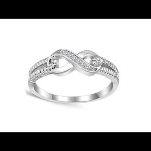 Sterling silver ring band ring infinite ring